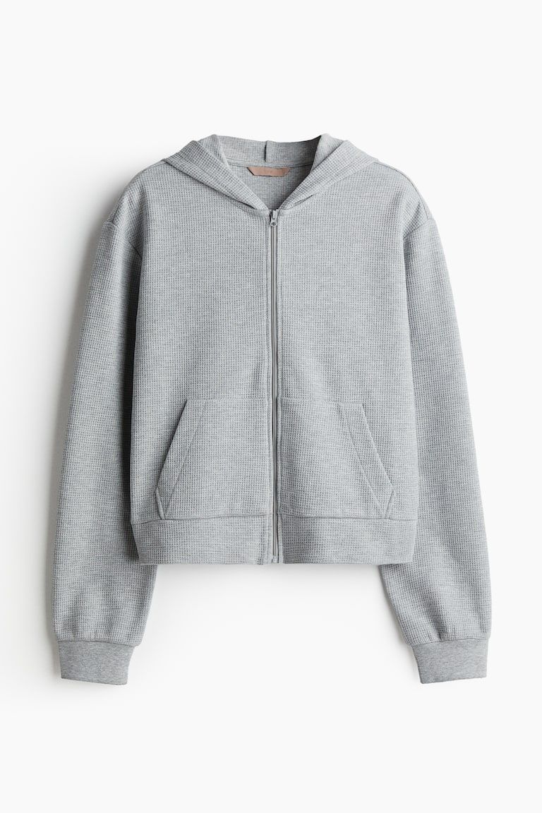 Waffled Hooded Jacket