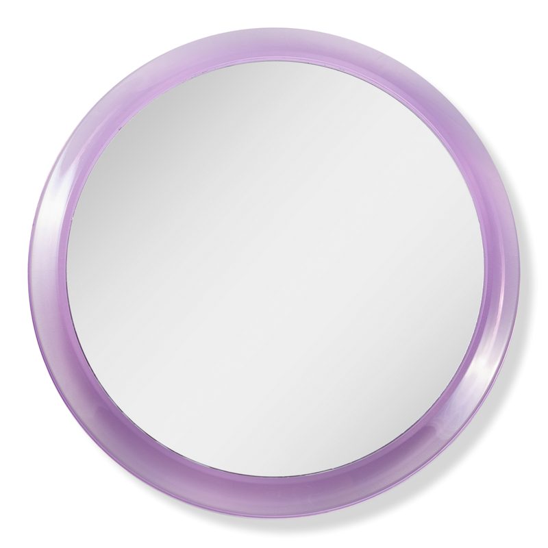 Wall Mounted Shower Mirror with 5X & Suction Cups - Purple