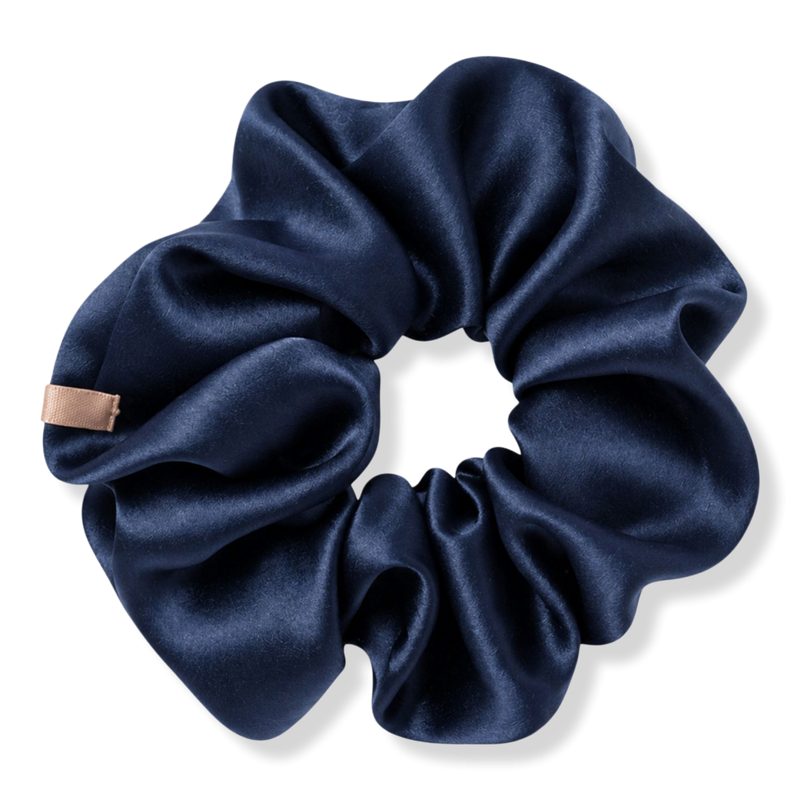 Washable Silk Classic Scrunchie - Deep Blue