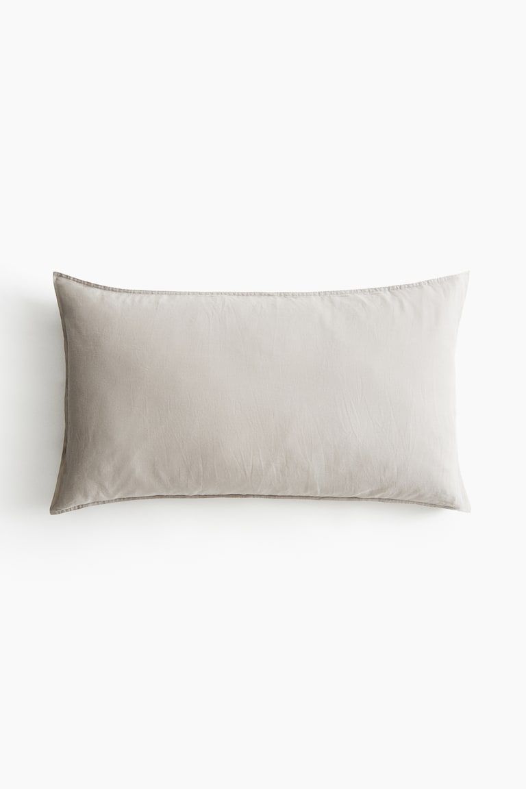 Washed Linen-blend Pillowcase