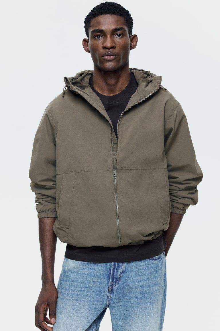 Water-Repellent Nylon Windbreaker