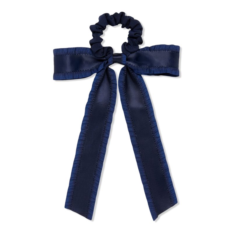 Wet Brush x Hill House Navy Ruffle Bow Scrunchie