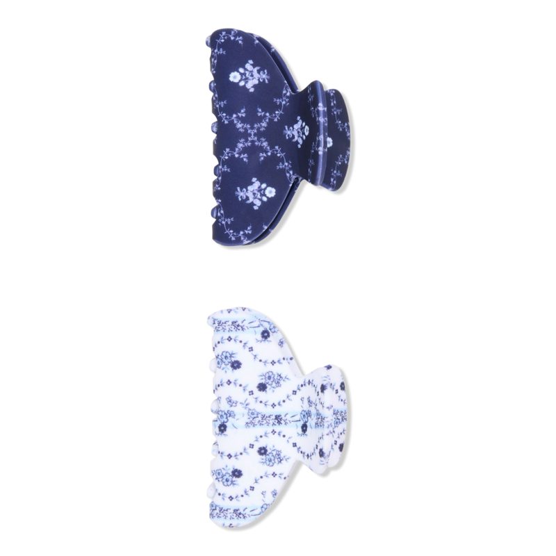 Wet Brush x Hill House Small Claw Clips - Blue Vine Stripe