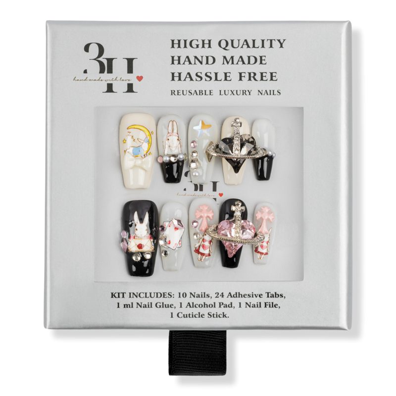 Whimsical Charm Medium Square Press-On Nails - Large