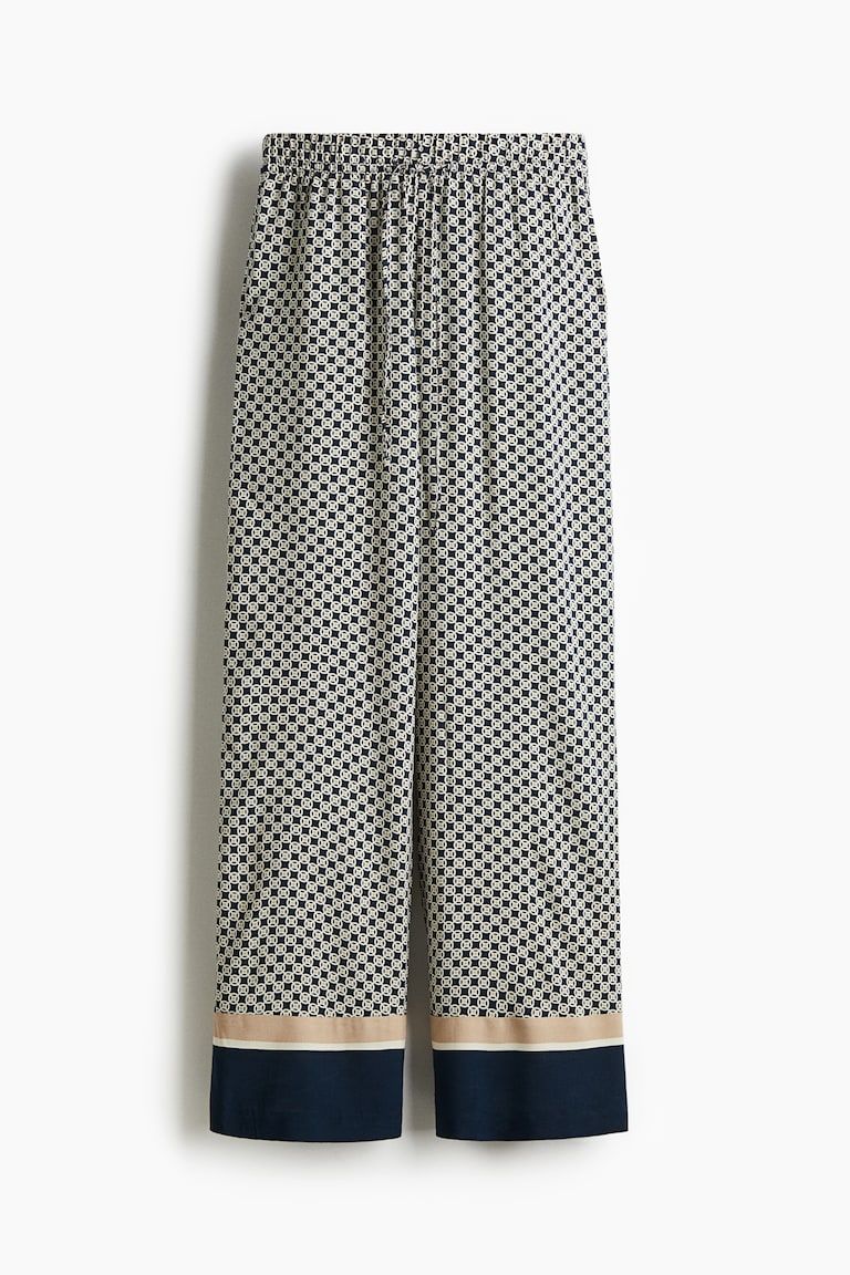 Wide-cut Pull-on Pants