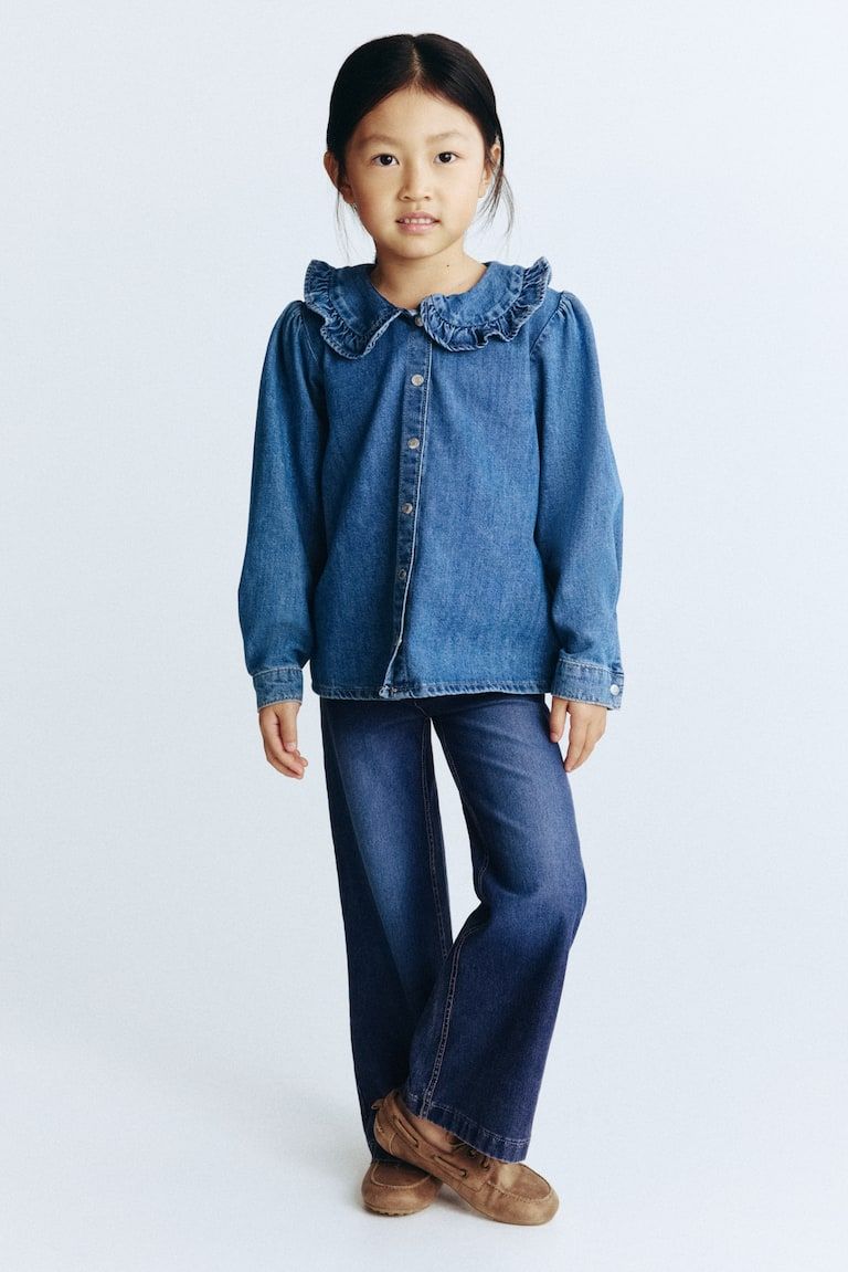 Wide Denim-look Pants