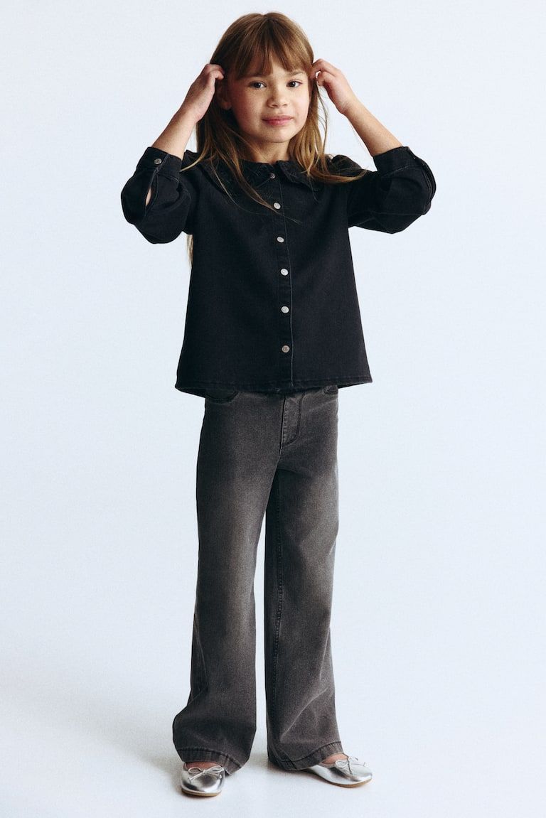 Wide Denim-look Pants