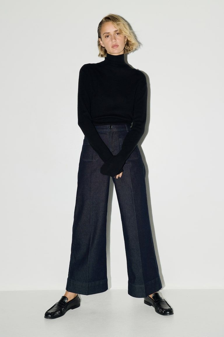 Wide High Ankle Jeans