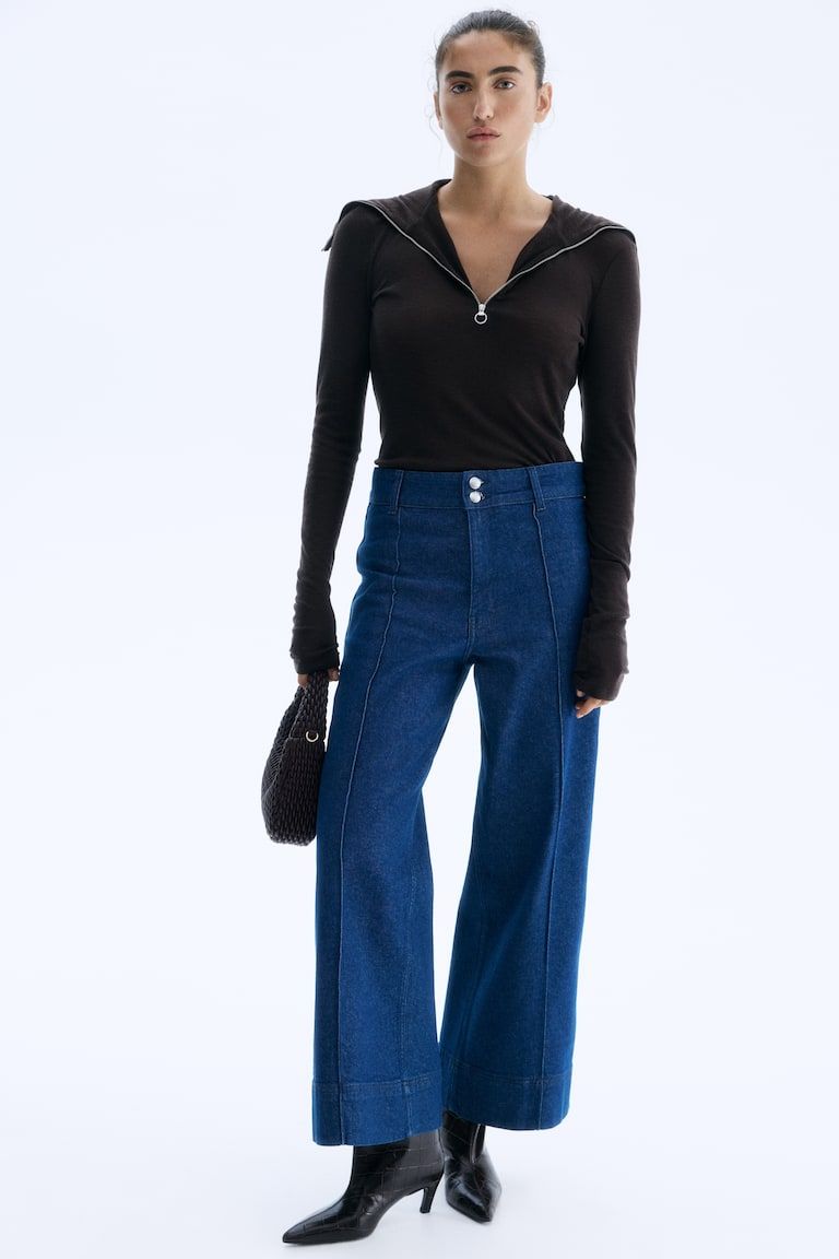 Wide High Ankle Jeans