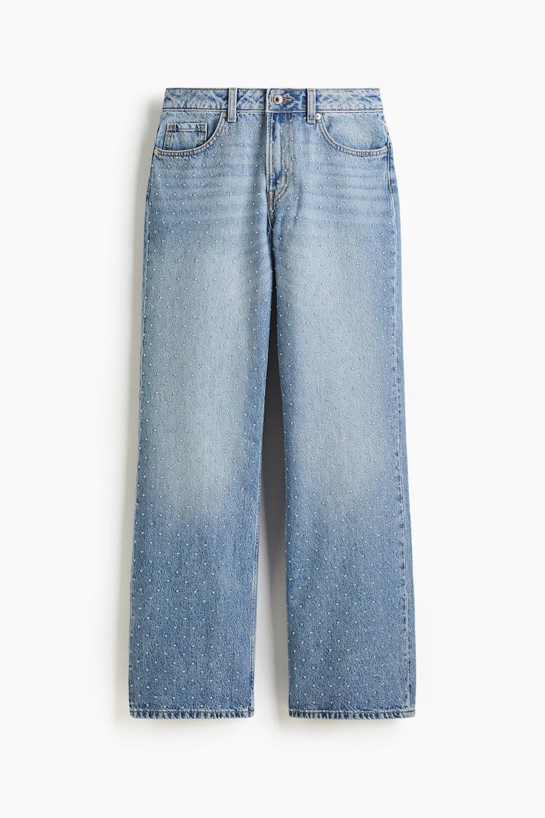 Wide High Studded Jeans