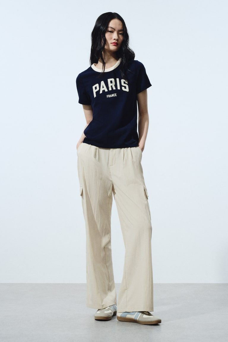 Wide-Leg Cargo Pants