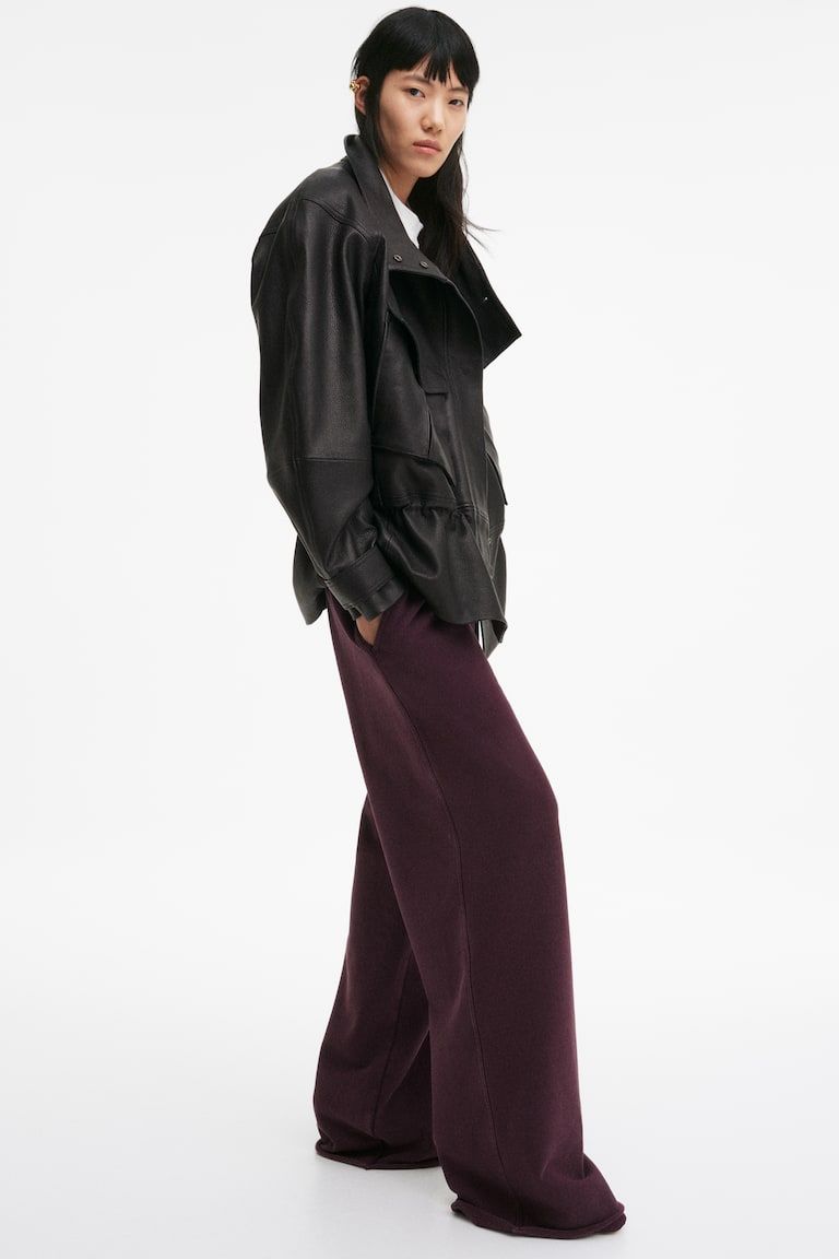 Wide-Leg Cotton Joggers