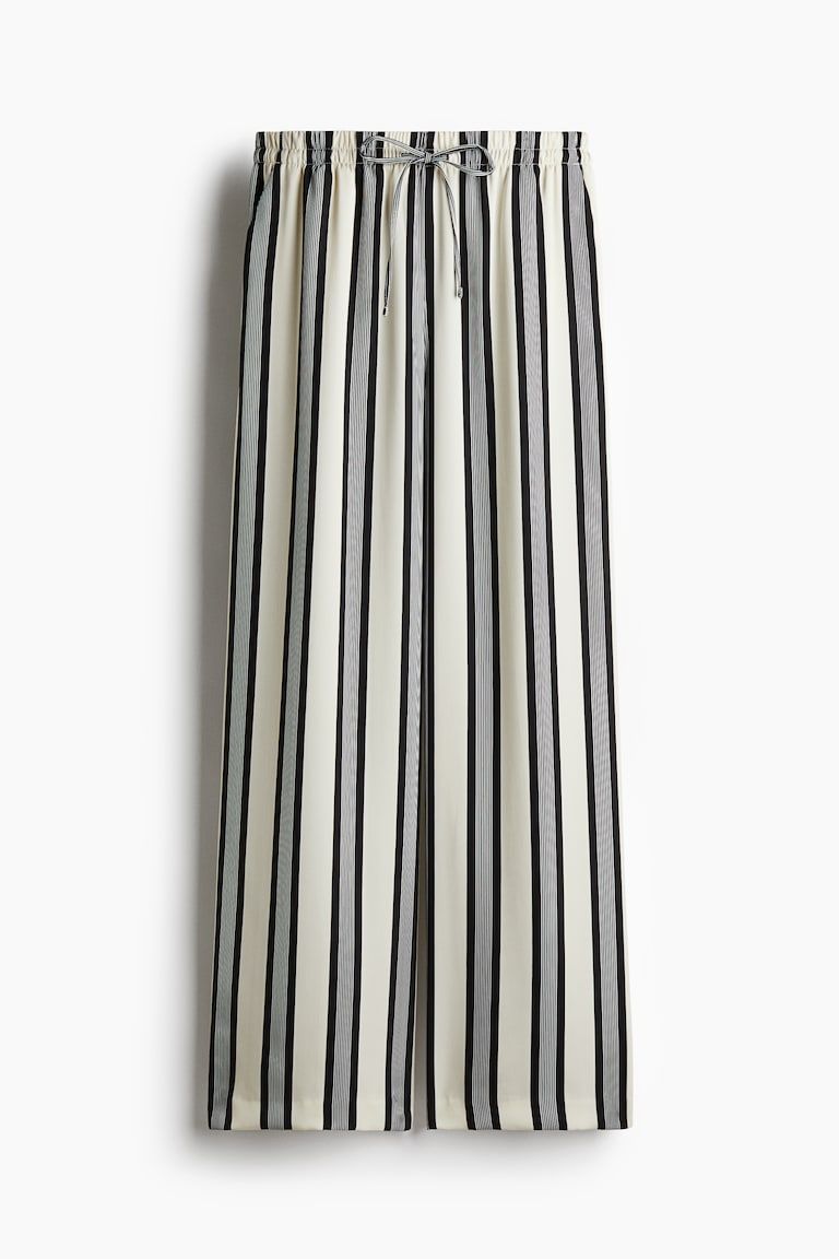 Wide-Leg Drawstring Pants