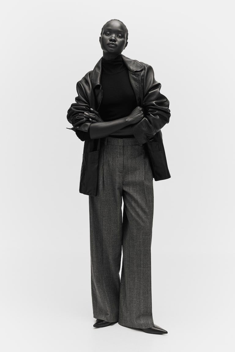 Wide-Leg Dress Pants
