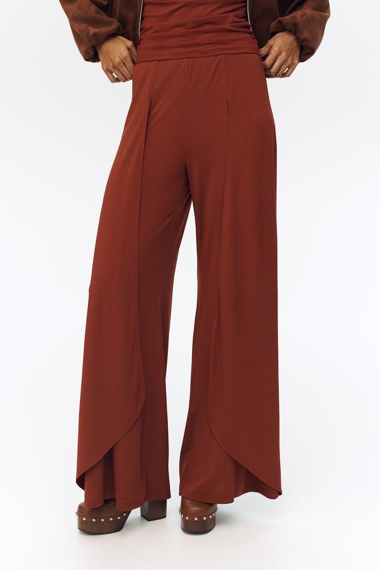Wide-Leg Jersey Pants