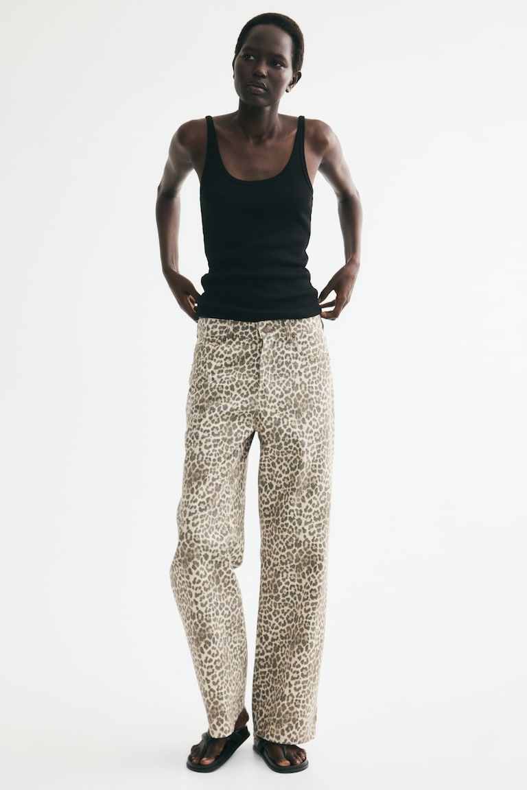 Wide-Leg Regular Waist Jeans