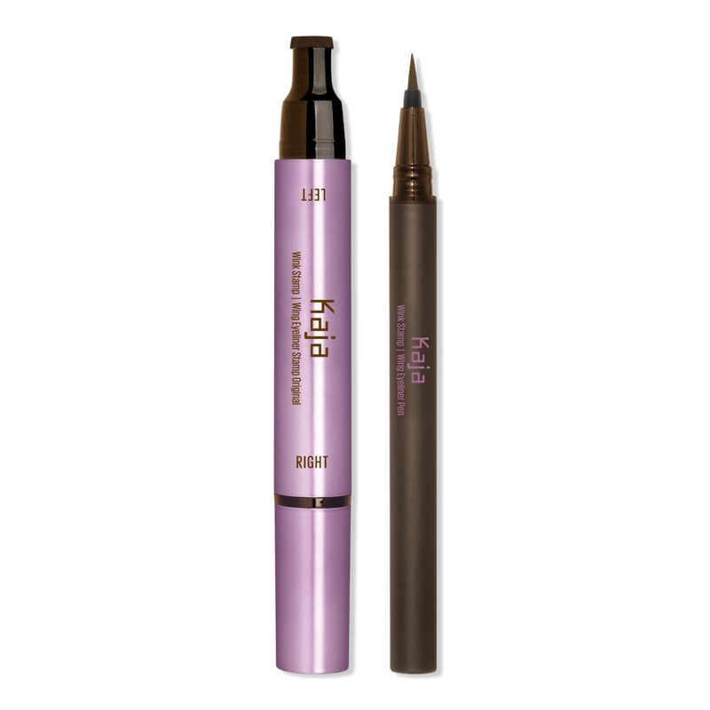 Wink Stamp Waterproof Winged Eyeliner - Stamp & Liquid Pen - Dark Brown - Original Cat Eye