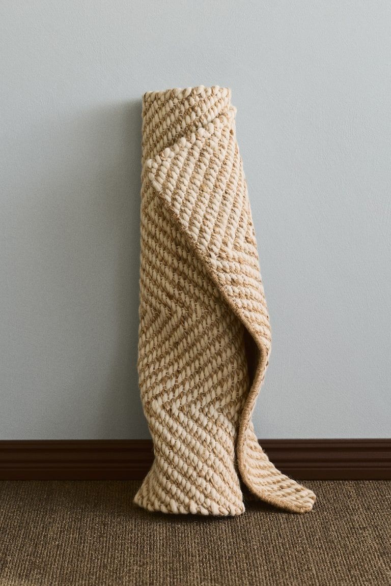 Wool-Blend Herringbone Runner Rug