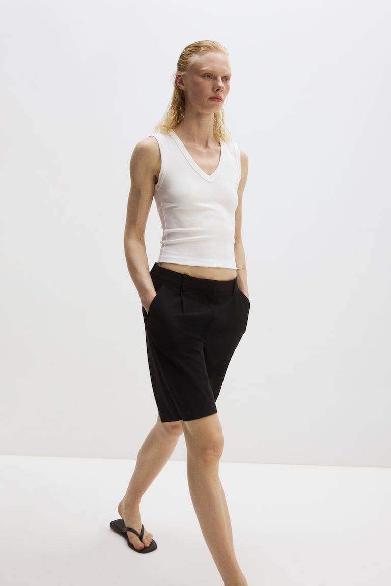Wrinkle-Resistant Relaxed-Fit Bermuda Shorts