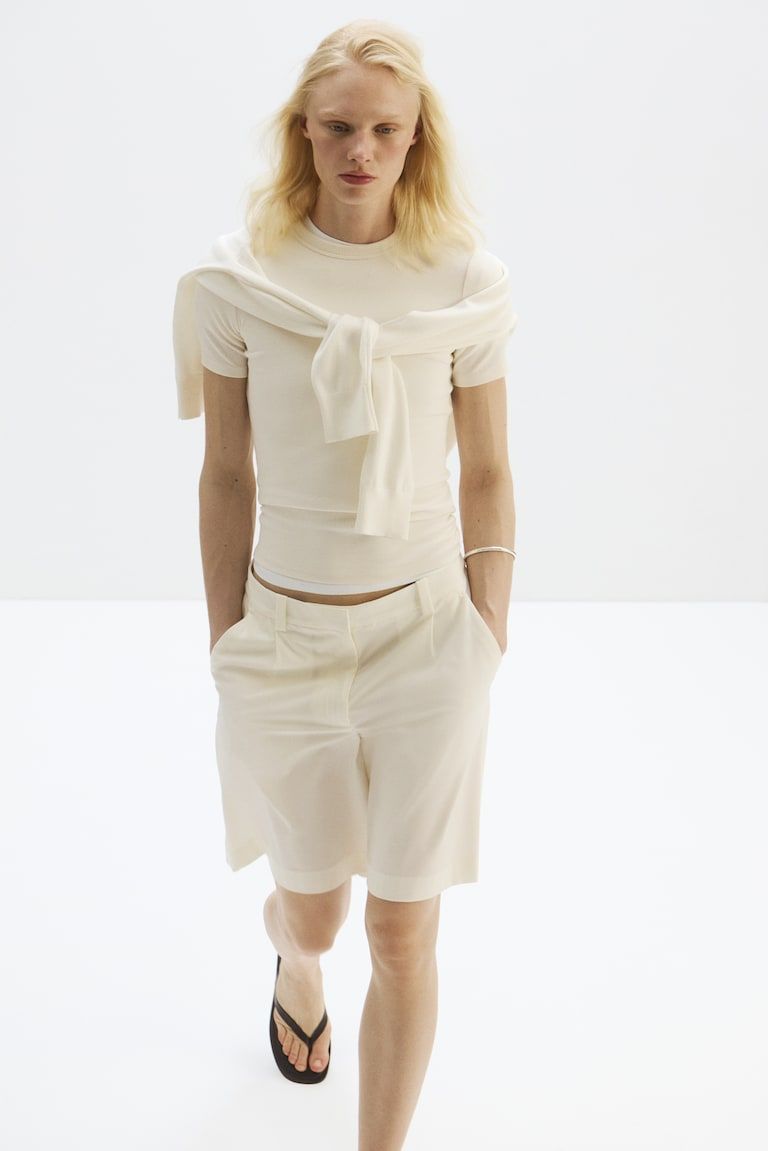 Wrinkle-Resistant Relaxed-Fit Bermuda Shorts