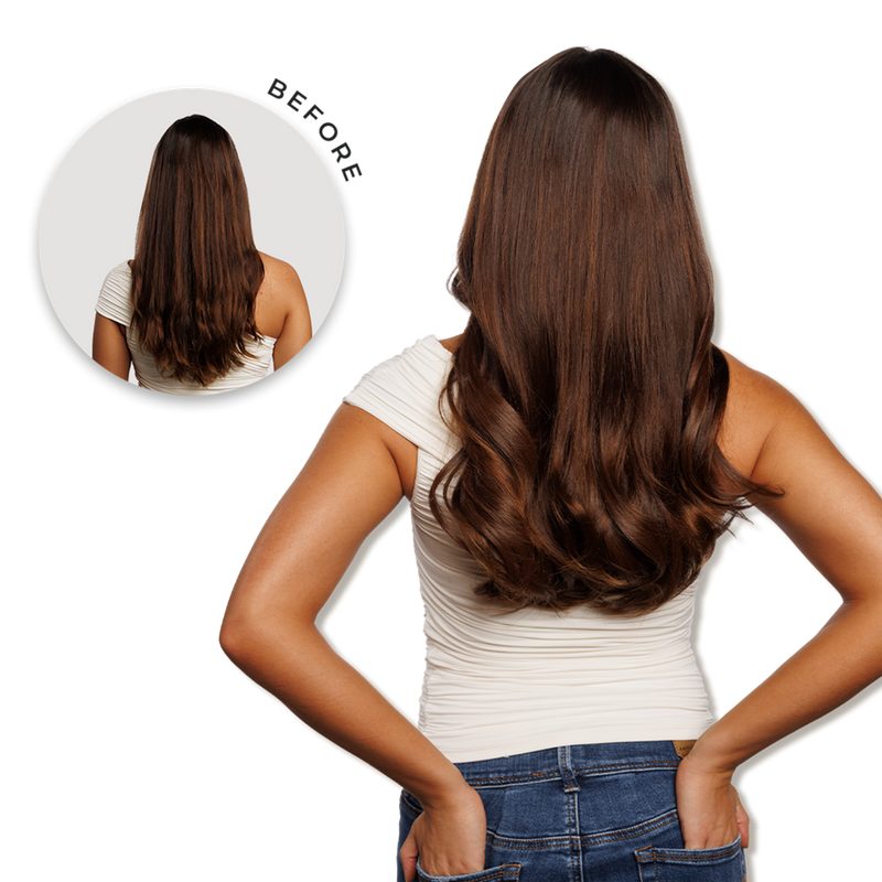 Xtra Inches Clip-in Extensions - Chocolate Brown